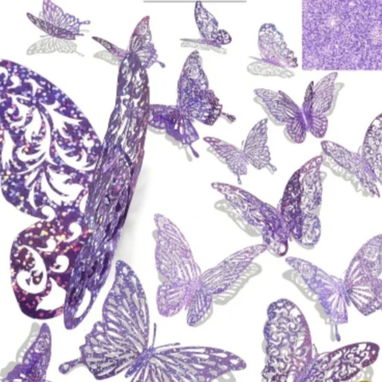 Mariposas de papel y metalizadas para decoración de dulces en repostería. Tipos y precios en la descripción del anuncio - 5/8