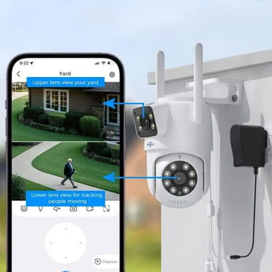 Sistema de Cámaras de Seguridad Hiseeu WiFi Pro 5G/2.4G – Cámaras Dual Lens PTZ 360° - Img 127348760