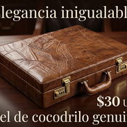 Maletin ejecutivo de piel de cocodrilo - Img 57944666