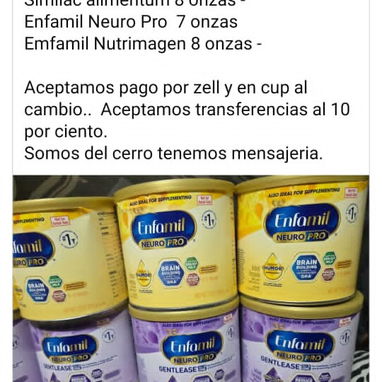 Fórmulas para bebé similac  alimentum y enfamil 7. 2onzas 15 uss - 2/2