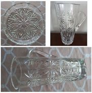 Jarra de Cristal con plato para vasos - Img 45771651