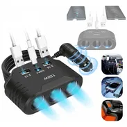 Adaptador Múltiples Puertos Usb Cargador De Coche Cig - Img 51362173