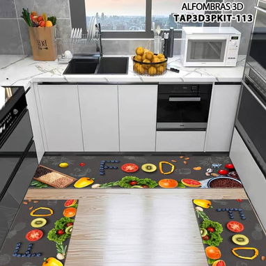 Set de 3 alfombras de cocina  Precio 28  usd   C2 - 3/10