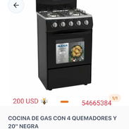 Cocina de gas 4 quemadores y horno - Img 56870743
