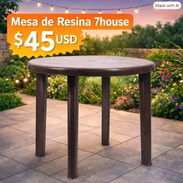 Mesa de Resina Redonda Ø89x72cm 7house precio 45 usd - Img 58060176