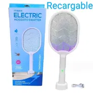 Raqueta recargable mata mosquitos y moscas con luz ultravioleta - Img 57858789