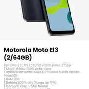 Motorola Moto E13 (2/64GB). Dual SIM. Desbloqueo facial. Nuevo con garantía - Img 53587788