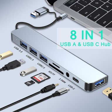 -Hub Concentrador USB C 8 en 1. disponible - Img 127254733