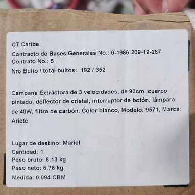 Campana Extractora Tradicional 90cm Ariete. - Img 121116167