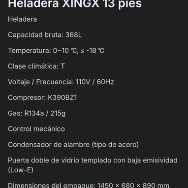 Heladera  Horizontal  Xing 13 pies - 2/2
