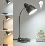 Lámpara de escritorio para oficina en casa, 40 W (máx.) E26 LED lámpara de mesa vintage con bombilla que cambia de color - Img 46067605
