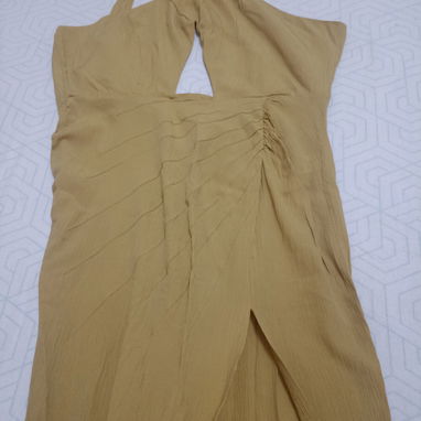 Vestidos sexy amarillo  limón tela bambula fresca y duradera - 3/3