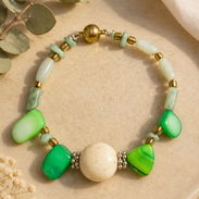 pulsera de piedras artesanales, pulsera artesanal, pulsera de mujer - Img 55720017