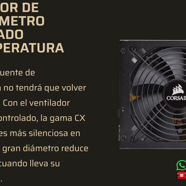 ⚡ Fuente de Poder ATX – 750W ⚡  Eficiencia certificada 80 PLUS Bronce | Semi Modular | Ventilador silencioso de 140 mm - Img 120442649