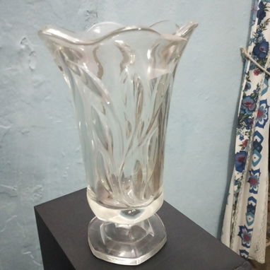 BUCARO Y CESTA DE CRISTAL ANTIGUOS - Img 123562584