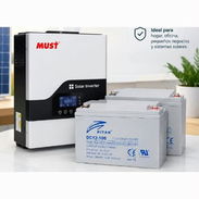 Inversor infinisolar de 3kw (solo 110v) + 2 baterías Ritar 12v 100amp para ~2kWh + 2 paneles bifacial Sun de 630w - Img 58344997