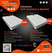 SE DUERME RICO RICO - COLCHONES FULL CAMERO Y QUEEN. ENTREGA GRATIS, FACTURA Y GARANTIA. TLF 54833699 - Img 48773297