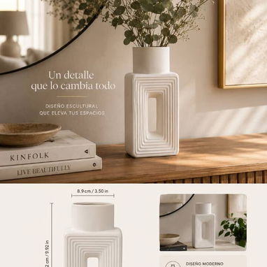 Jarrón decorativo moderno 🏺✨  💰Precio: 17 USD . 📞56249037 - 2/3