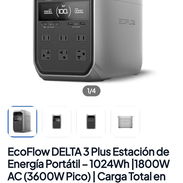 EcoFlow DELTA 3 Plus Estación de Energía Portátil-1024Wh |1800W AC(360OWPico)|Carga Total en 56 min - Img 57872907