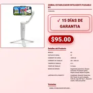 GIMBAL M1 MERAK ONE PLEGABLE ESTABILIZADOR 6.5V USB TIPO C VPT-0214 - Img 58003291