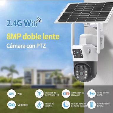 Cámara solar vigilancia exterior 8Mpx/ 2 cámaras - Img 123270453