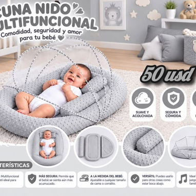 Velosípedos, cuna nido multifuncional, cargador para bebé - 5/6