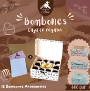 Cajita de 12 bombones de chocolate!! Para tu persona especial - Img main-image-46143935