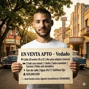 Vendo apto en el vedado - Img 55165559