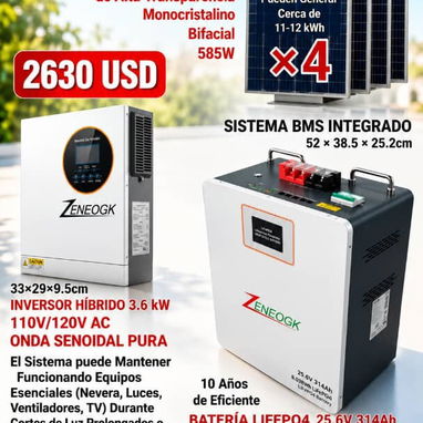 Kit solar completo con paneles - Img 123777308