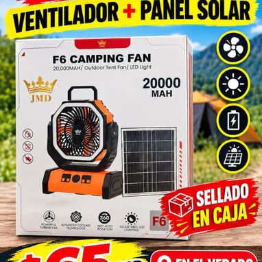 Ventilador recargable 9000mAh carga dura de 8h a 25h nuevos con garantía mensajería disponible 53 56492404 vedado - 2/4