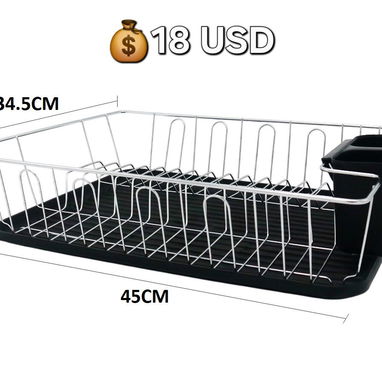 🔖Plateros metálicos para fregaderos sencillos y dobles - 7/10
