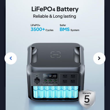 BLUETTI AC180 Nueva 1152Wh 1800W – Estación de Energía Portátil LiFePO₄ con Carga Rápida, UPS y App - 2/3