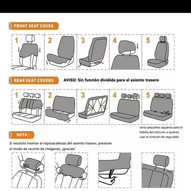 Forro de asiento para auto universal - Img 116903390