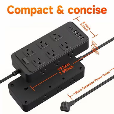 ☎️53544655 🛵 Entrega Disponible ⭐Regleta Multitoma con USB – Cable de 10 Pies ⭐ - Img 113685906
