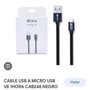 Cable Micro USB V8 2.4A Datos Carga Rápida 1metro 1Hora en 3.5 USD. Cargador de pared USB q3.0 en 4 USD; - Img 44045799