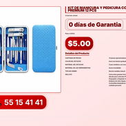 KIT DE MANICURA Y PEDICURA CON ESTUCHE PREMIUM 12 PCS VPT-0158 - Img 56216040