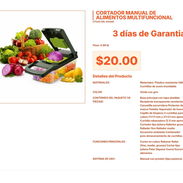 Ofertazo de Cortador manual de alimentos con recipiente recolector y pelador VPT#-0102 - Img 55444919