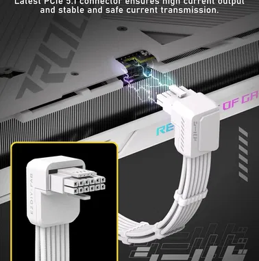 Cable de extensión de GPU con adaptador de ángulo de 90 grados 12V-2x6, extensión de cable d - Img 98422737