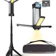 Luz de Trabajo Recargable con Trípode, 3 Cabezas LED y Bolsa - Img 52911357