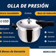 🍲 OLLAS DE PRESIÓN DE ACERO INOXIDABLE 🔴 EKO 🍳 PARA TODO TIPO DE COCINA 🆗 6 LITROS 💲 40 USD - Img 54539707
