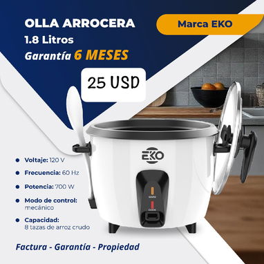 🌾 OLLAS ARROCERAS 🔴 ECO 🆗 1.8 LITROS 🖤 NEGRO 🤍 BLANCO ❤️ ROJO 🩶 GRIS 💲 25 USD - Img 115713057