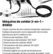 Máquina de soldar 2-en-1 - 8586D. Cautín y pistola de aire caliente integrados. Nueva - Img 50688146