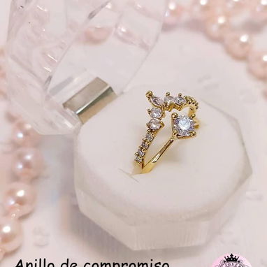 Variedad de anillos de compromiso de oro 10k calidad garantizada - Img 121814562