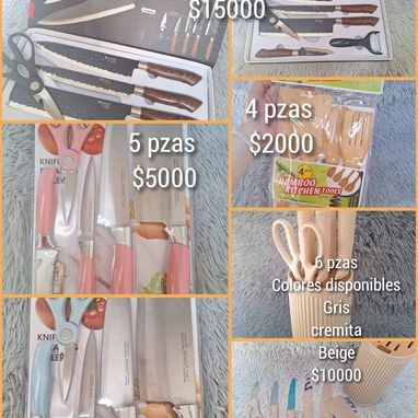 🍳 Vendo Set de Utensilios de Cocina – Juego completo de 5/8/10 piezas – Acero inoxidable, silicona y madera 🥄 - Img 123962227