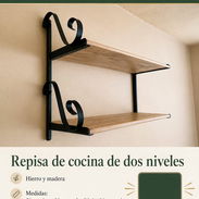 Repisa de madera e hierro - Img 58213881