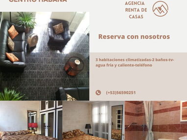 Renta de casa de 3 habitaciones,2 baños,TV, teléfono ,muy cerca del Malecón Habanero - Img 54534258