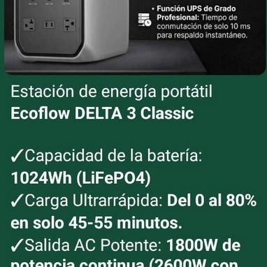 Variedad de Ecoflow, estaciones de energía, baterías, paneles, kit, plantas y cable de adaptador solar - Img 123765166