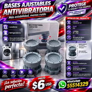 BASES AJUSTABLES ANTIVIBRATORIA, NUEVA EN SU CAJA, ENTREGA DE FACTURA. VARIEDAD DE ÚTILES DEL HOGAR, ELECTRODOMÉSTICOS.. - Img 57462536