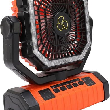 VENTILADOR PORTÁTIL RECARGABLE CON LUZ LED INTEGRADA y CONTROL REMOTO. - Img 123223177