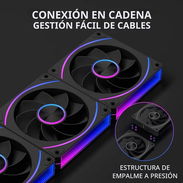 Fanes RGB diseño infinito GY120 pack de 3 nuevo en caja flujo normal y flujo invertido para chasis pecera! - Img 55796883